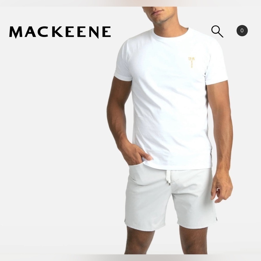 Mackeene Jofe - 03. White - Embroidered Go Slow Men's Tee Shirt White 2xl Euc